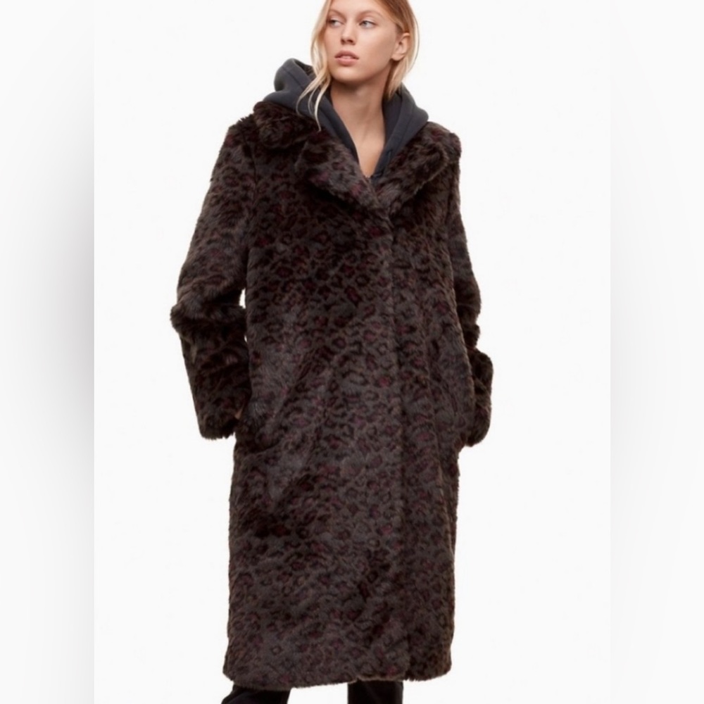 GOLDEN By TNA Faux Fur Moorehouse Coat XS